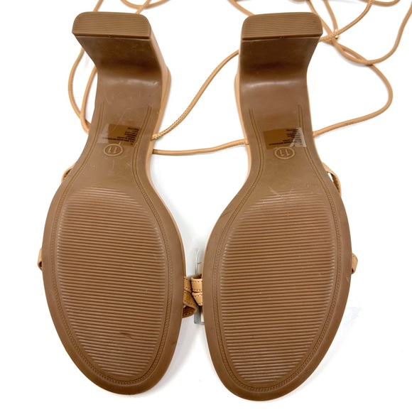 A New Day Marcia Women's Beige Lace up Heels Memory Foam Insole - Picture 7 of 9